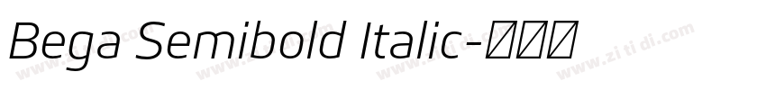 Bega Semibold Italic字体转换